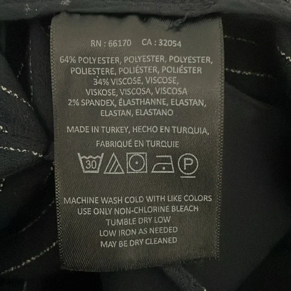 Anthropologie The Essentials Navy Blue Pinstriped Jumpsuit Size 4 - Picture 12 of 12